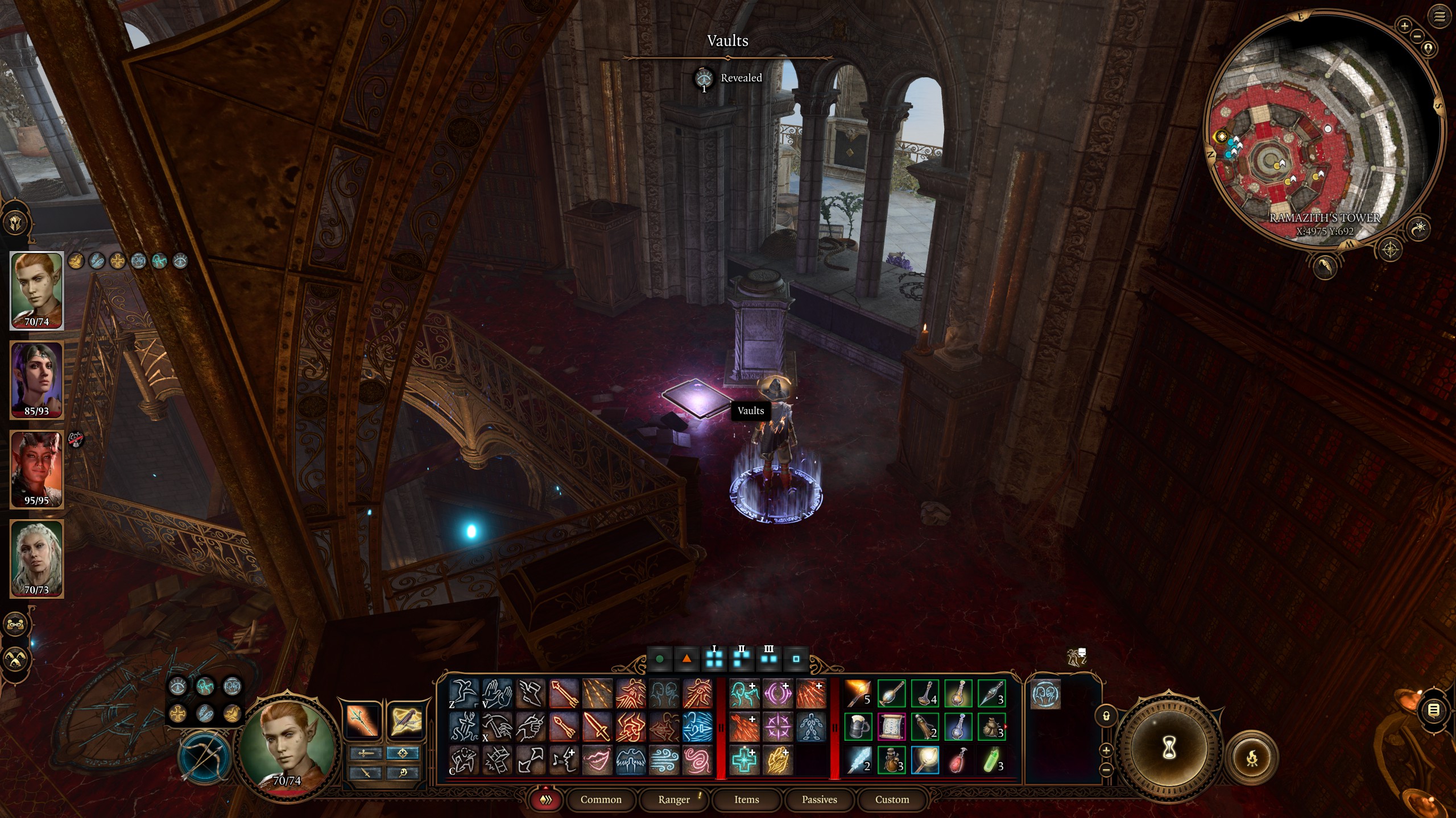 Baldur's Gate 3 Sorcerous Vault - Vaults button