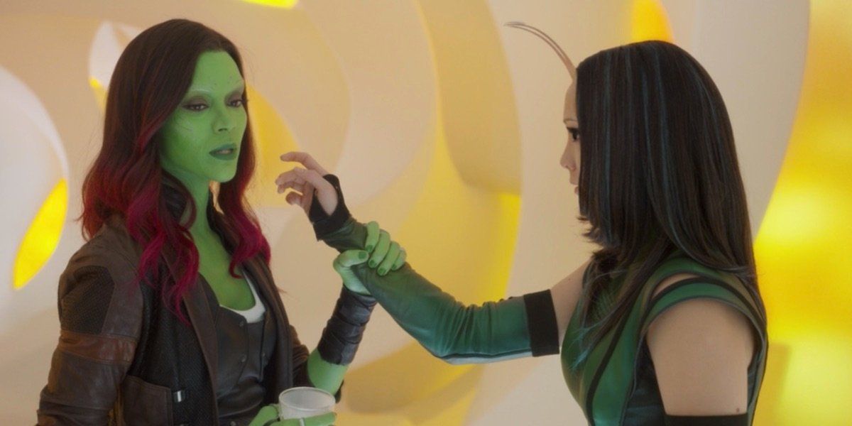 Gamora and Mantis in Guardians 2