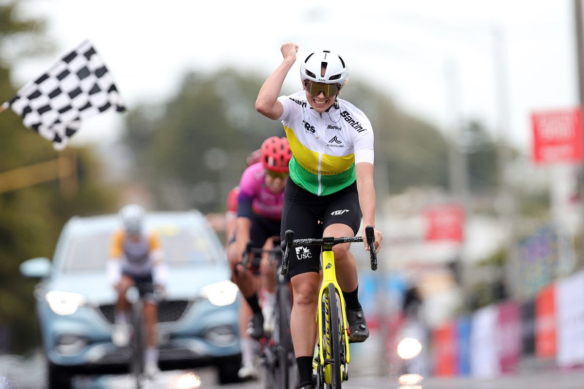 during the Warrnambool Womenâ€™s Cycling Classic, Sunday, February 20, 2022. (Photo by Con Chronis) 