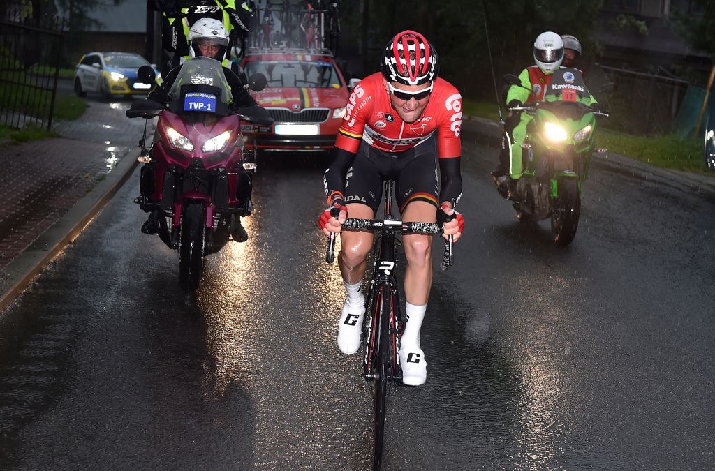 Tim Wellens (Lotto Soudal) riding to the win