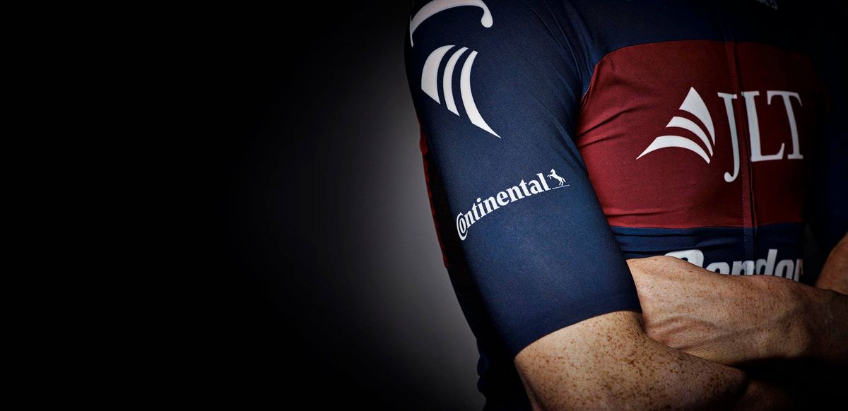 The JLT and Continental logos on the sleeve