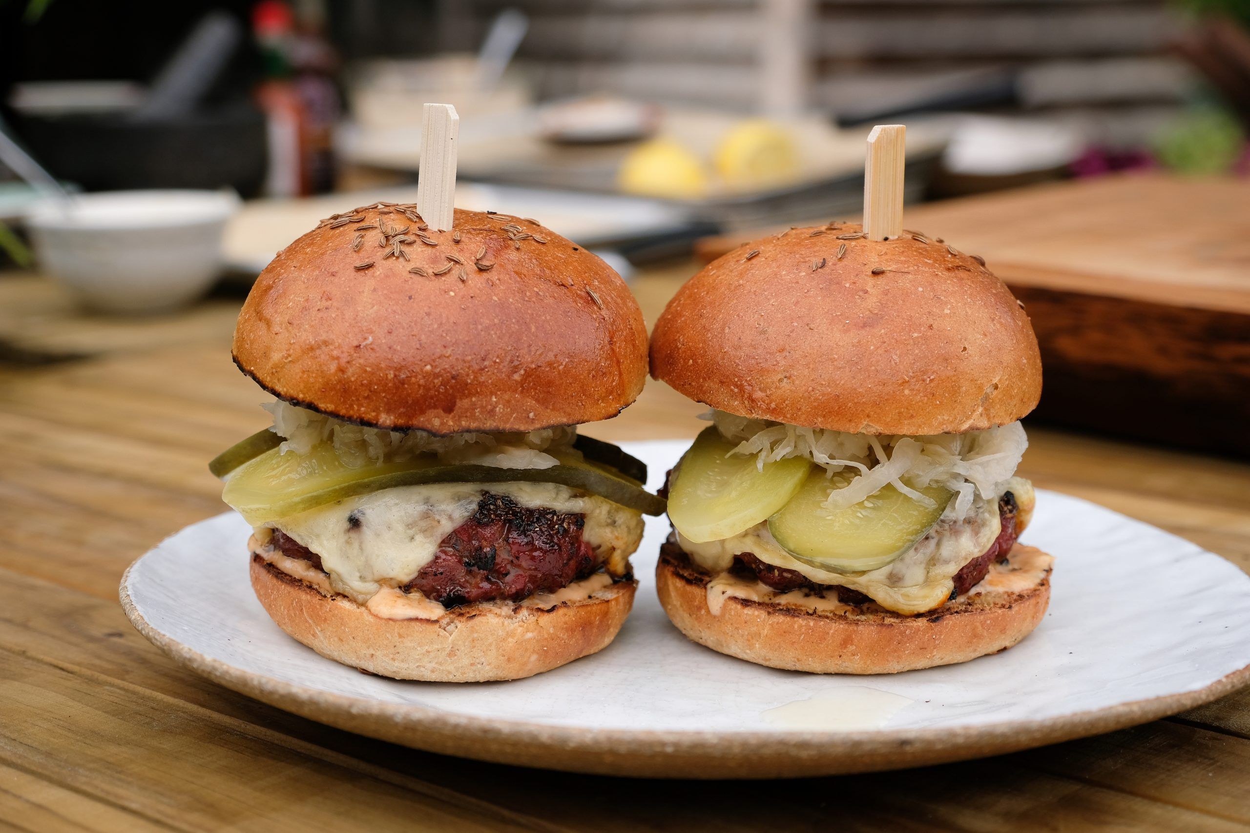 Tom Kerridge's Smoked pastrami burger recipe