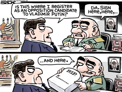 
Political cartoon World Putin Opposition