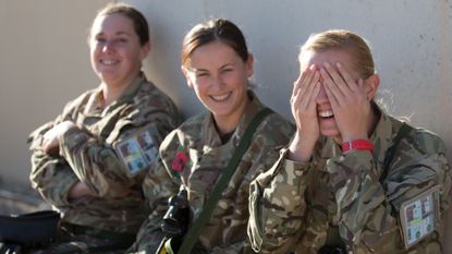 Female members of the 904 Expeditionary Air Wing in Kandahar, Afghanistan