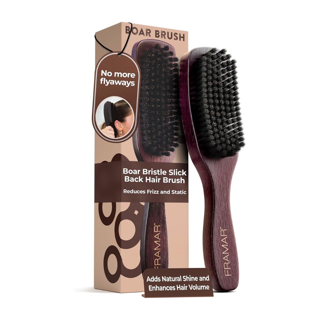 Framar Slick Back Boar Bristle Hair Brush