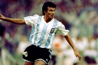 Fabian Basualdo in action for Argentina against Saudi Arabia in October 1992.