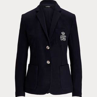 Logo Patch Jacquard Blazer