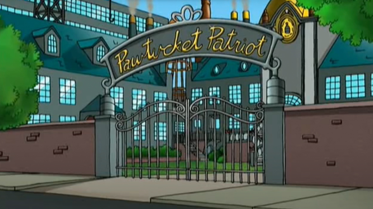 The gates to the Pawtucket Patriot brewery in Family Guy