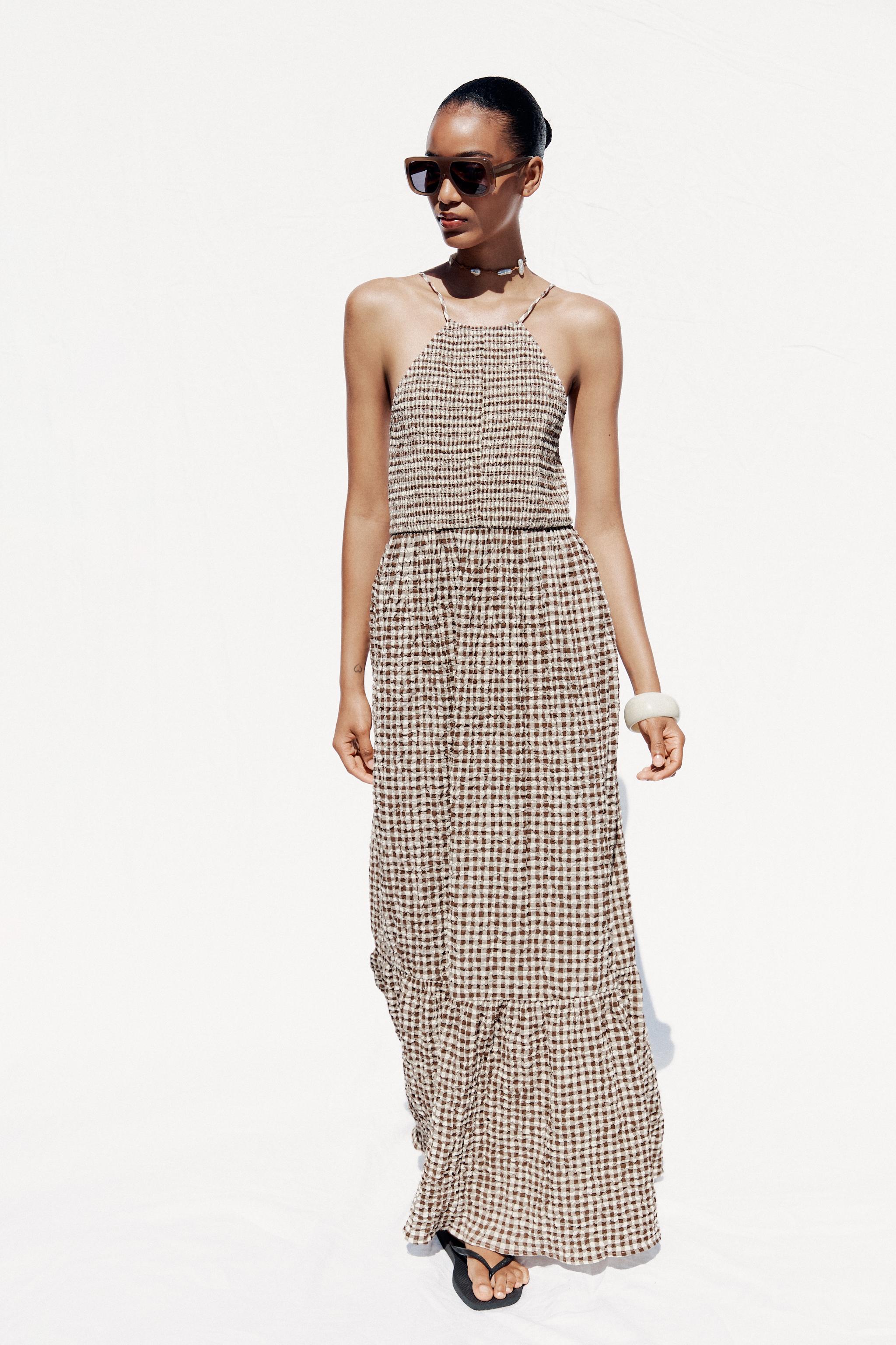 Checkerman check Midi dress