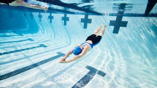 woman swimming