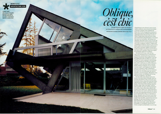Opening spread with Villa Drusch from Wallpaper's 2007 article on Claude Parent