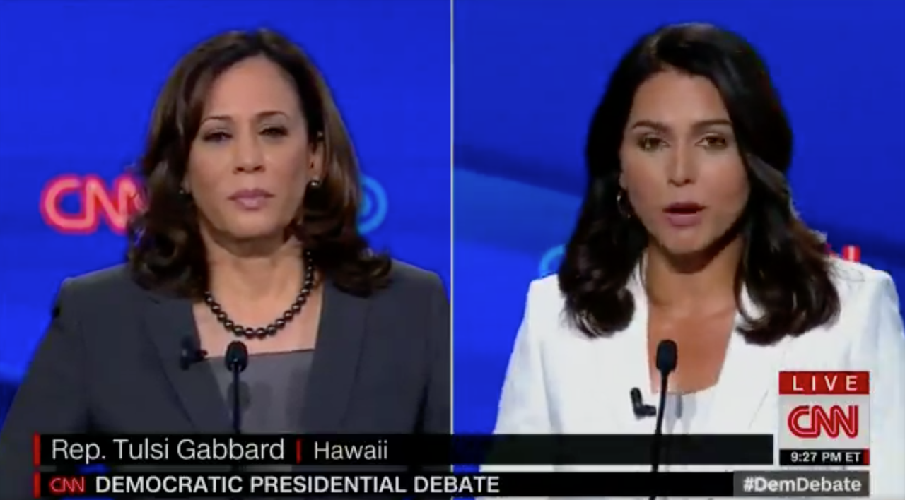 Sen. Kamala Harris and Rep. Tulsi Gabbard.