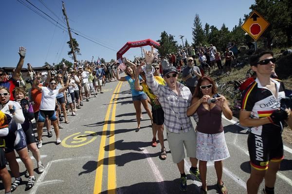 Fans were out in force on the Golden-Boulder stage