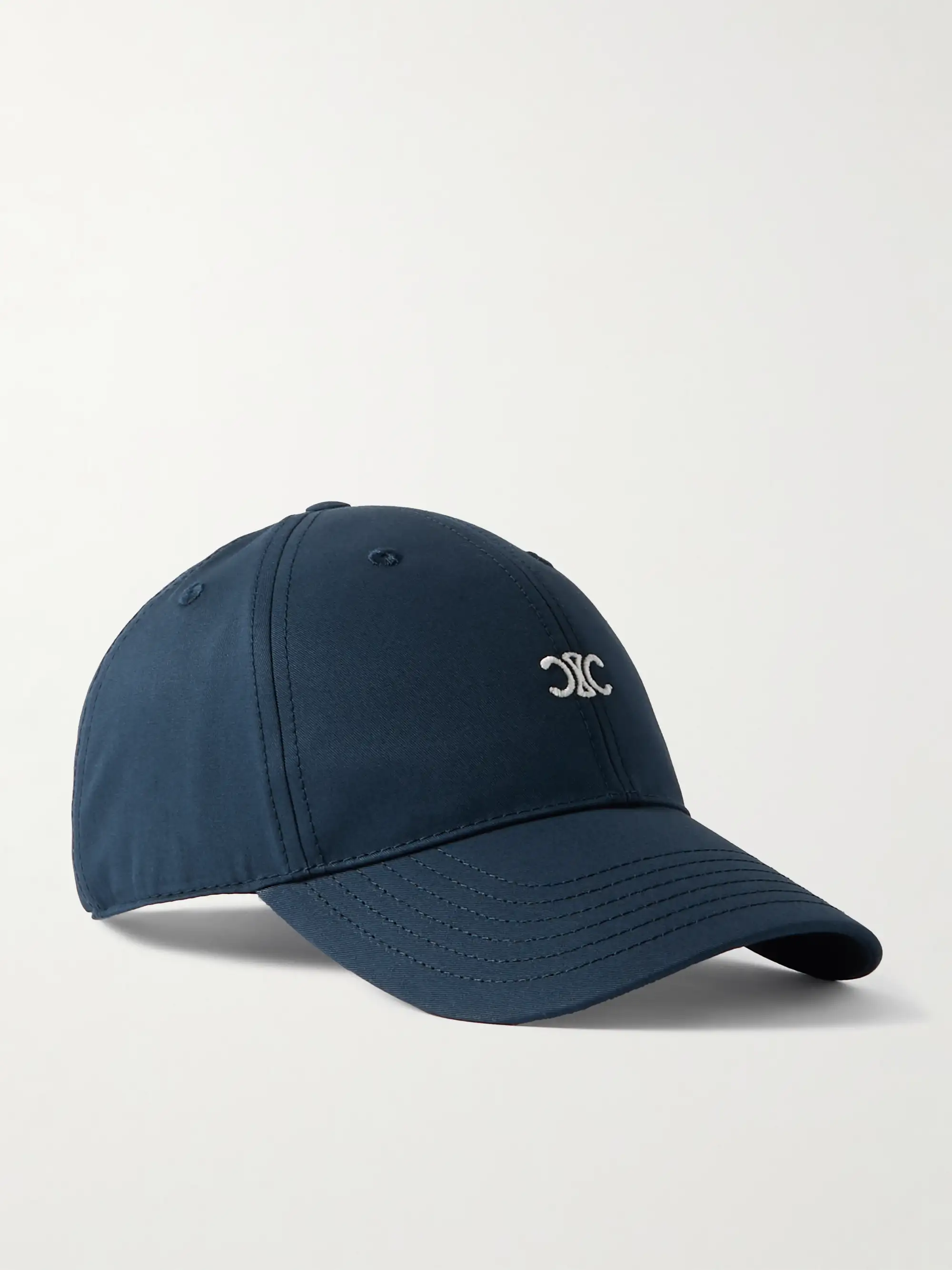 Celine, Triomphe Logo-Embroidered Cotton-Gabardine Baseball Cap