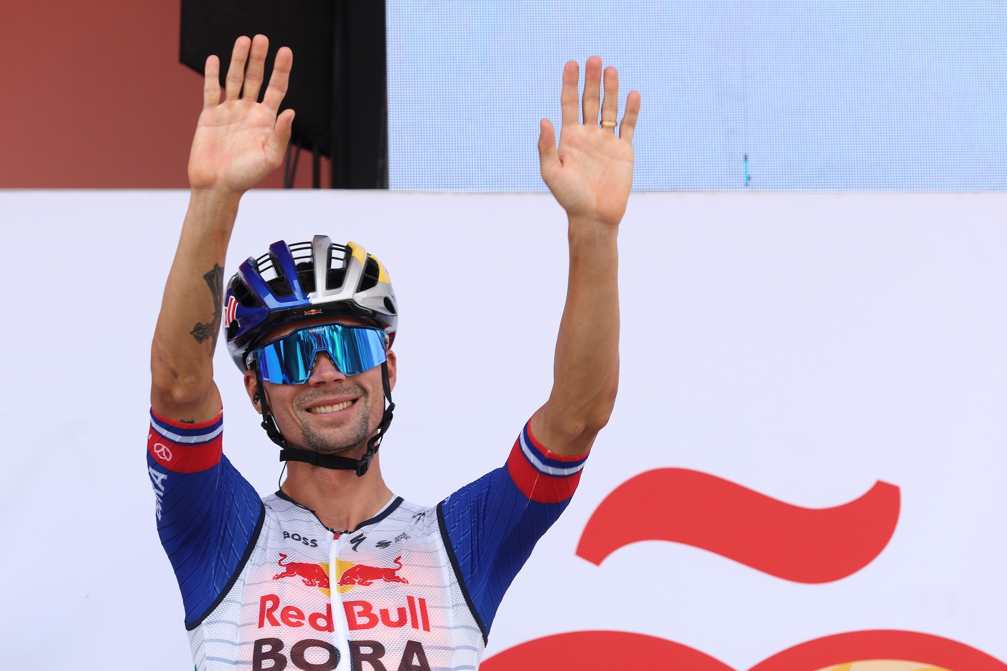 JAEN, SPAIN - SEPTEMBER 05: Primoz Roglic of Slovenia and Team Red Bull - BORA - hansgrohe prior to the La Vuelta - 81st Tour of Spain 2026, Stage 14 a 154.5km stage from Jaen to Sierra de la Pandera 1816m / #UCIWT / on September 05, 2026 in Jaen, Spain. (Photo by Alexander Hassenstein/Getty Images)