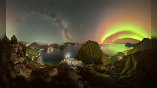 A photo of the northern lights, part of the travel photography blog Capture the Atlas 2022 Northern Lights Photographer of the Year collection. This image was taken by Giulio Cobianchi.