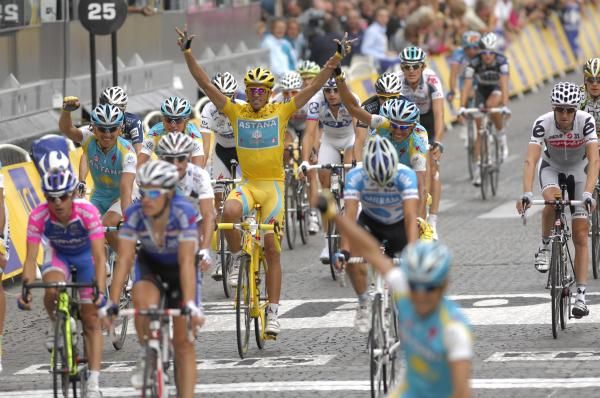 Alberto Contador (Astana) wins the 2010 Tour de France