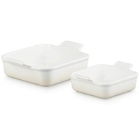 Le Creuset Stoneware Set of 2 Heritage Square Dishes