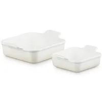 Le Creuset Stoneware Set of 2 Heritage Square Dishes