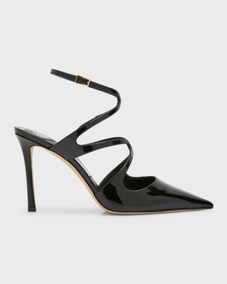 Azia Patent Crisscross Pumps