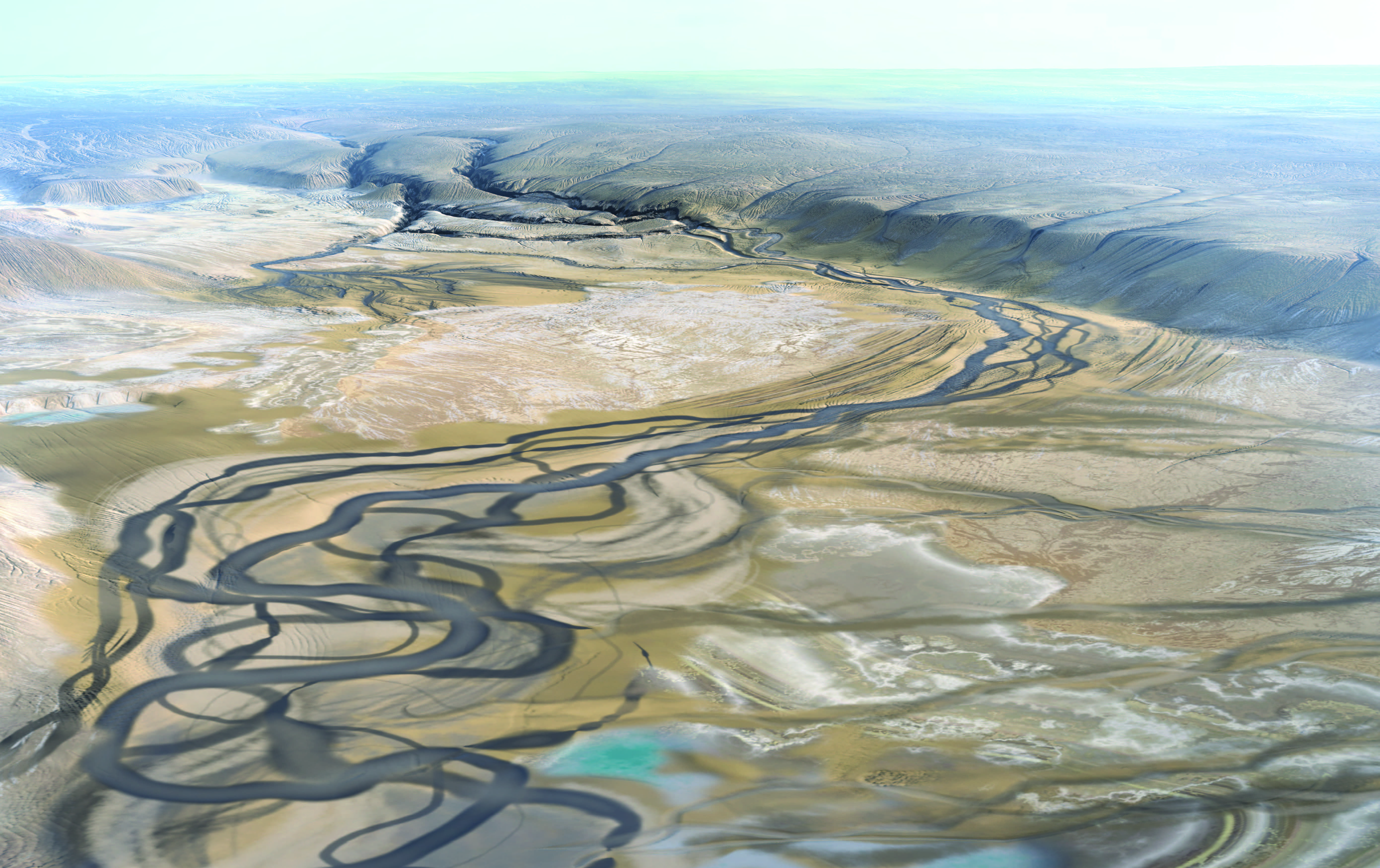 Reconstruction of two paleo rivers in the eastern Mediterranean Sea 5.4 million years ago.