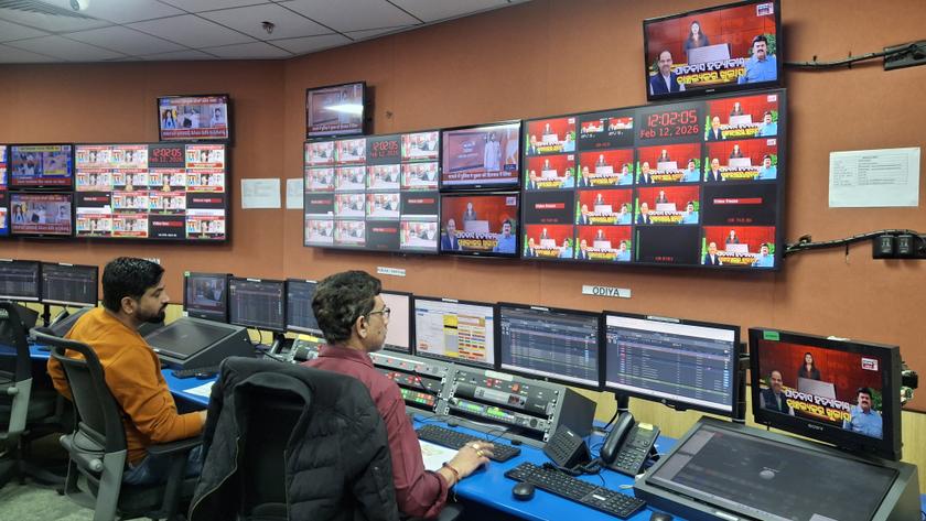 View of playout operations for Network18 Media &amp; Investments who have deployed Grass Valley solutions