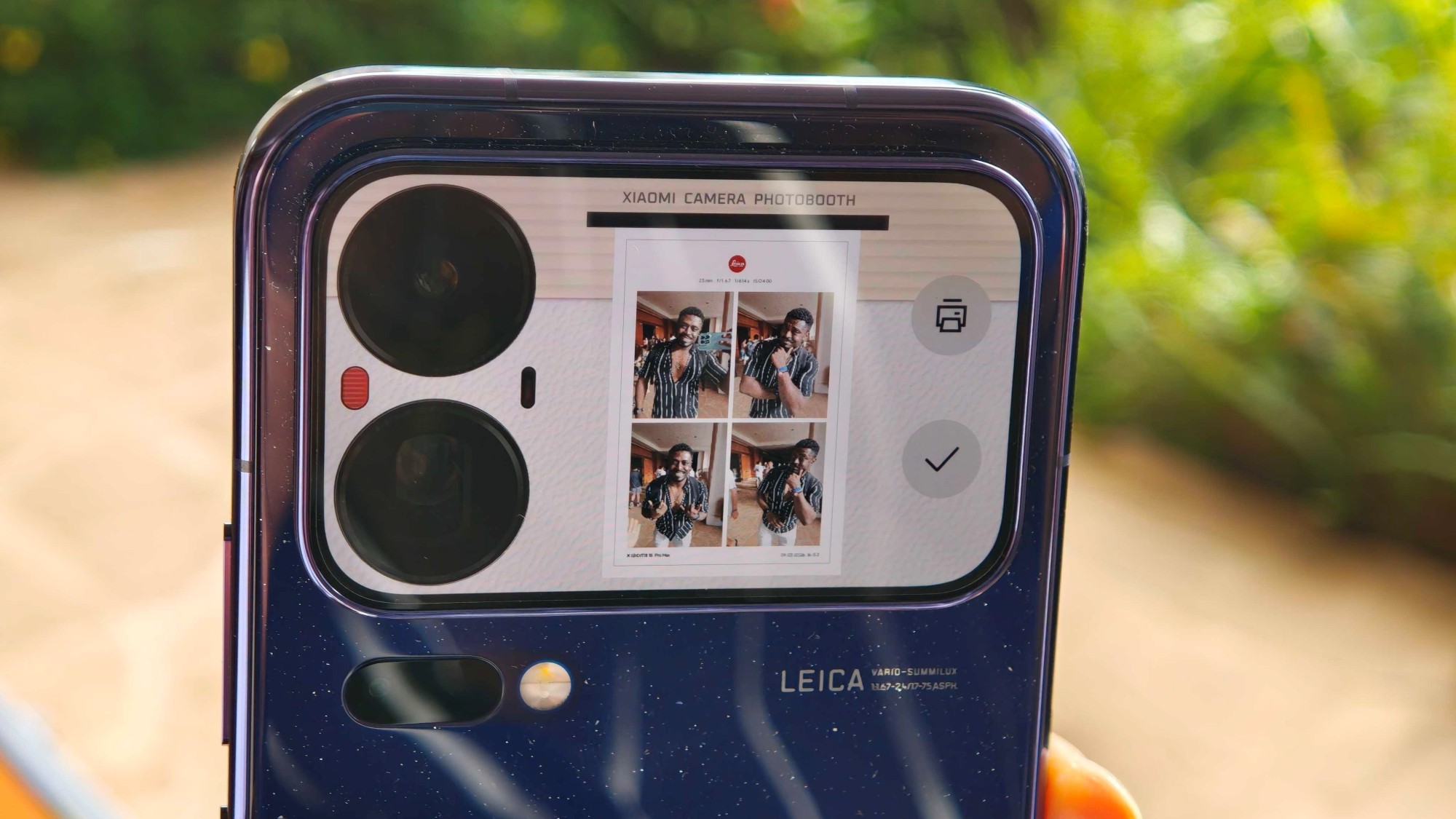 The Xiaomi 18 Pro rear display photo booth