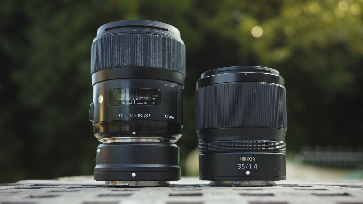 Nikon Z 35mm f/1.4 lens alongside the Sigma 35mm F1.4 DG Art