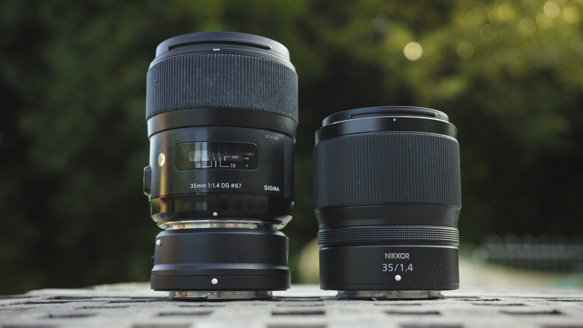 Nikon Z 35mm f/1.4 lens alongside the Sigma 35mm F1.4 DG Art