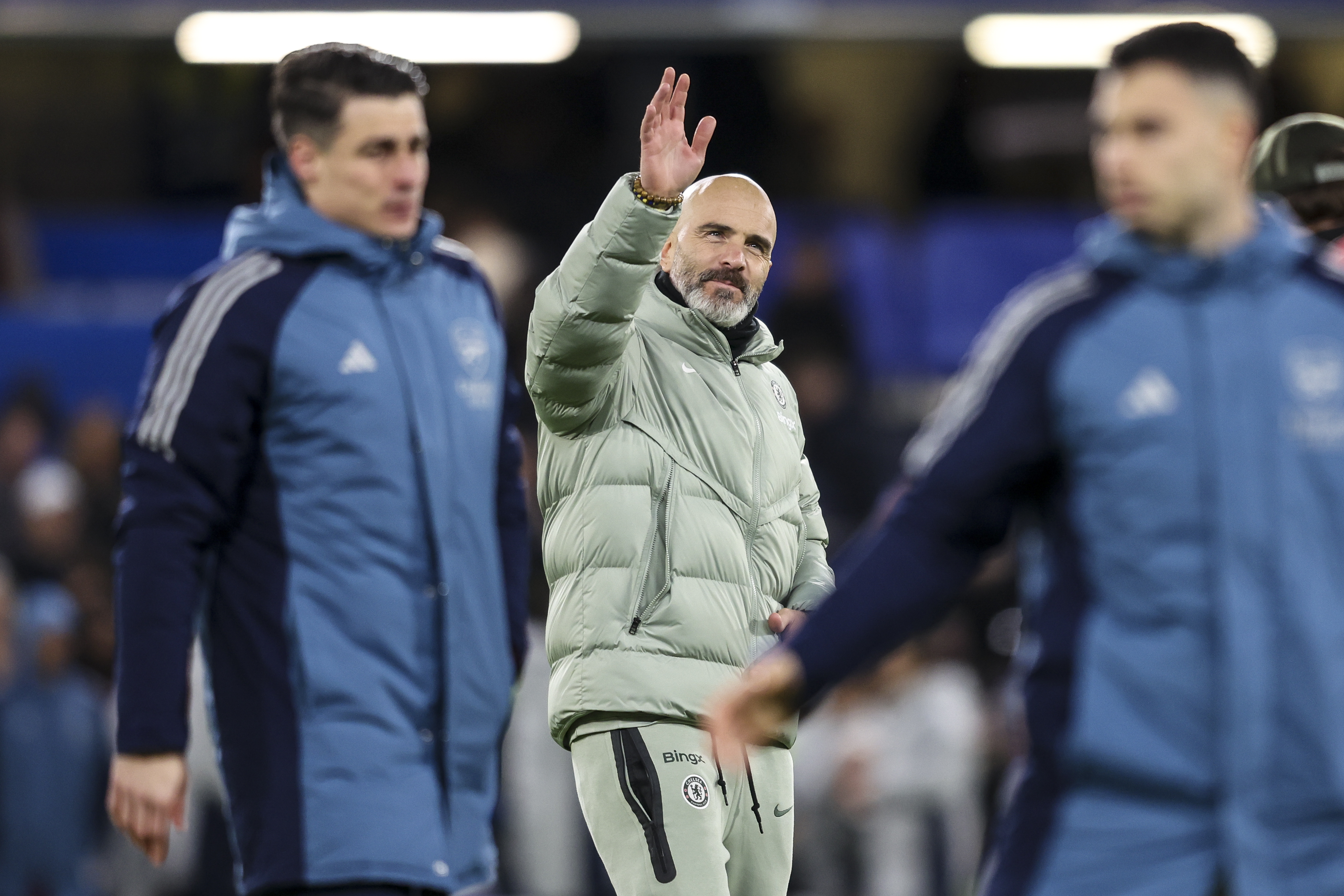 LONDON, ENGLAND - NOVEMBER 30: Enzo Maresca of Chelsea after his sides 1-1 draw during the Premier League match between Chelsea and Arsenal at Stamford Bridge on November 30, 2025 in London, England. (Photo by Robin Jones/Getty Images)