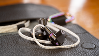 Campfire Audio Fathom wired in-ears on leather case