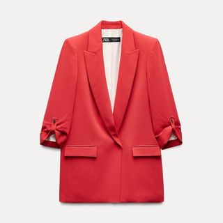 Red Zara blazer