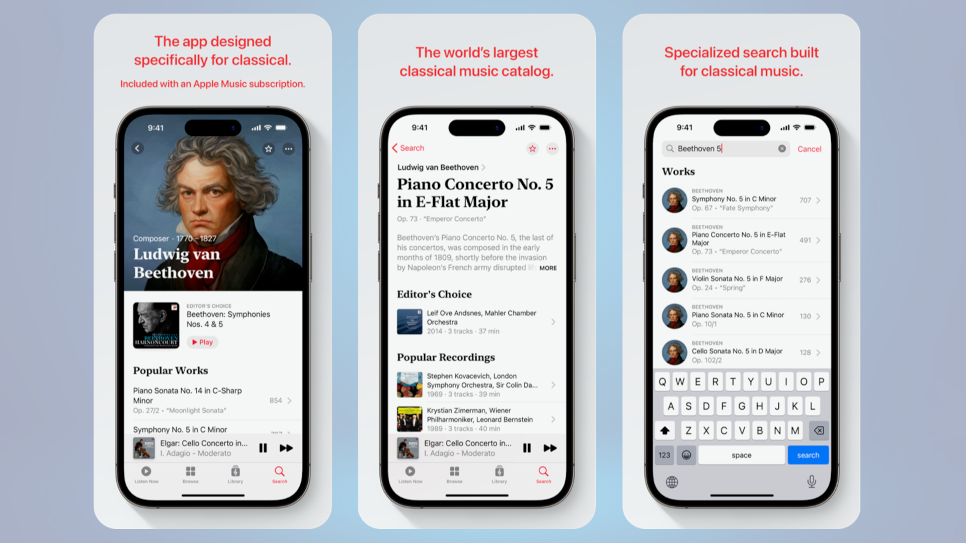 Screenshots of Apple Music Classic