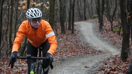 Image shows a person gravel riding in Denmark