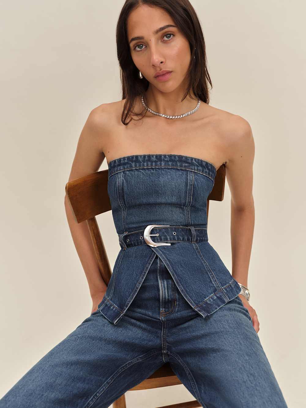 Collins Denim Top