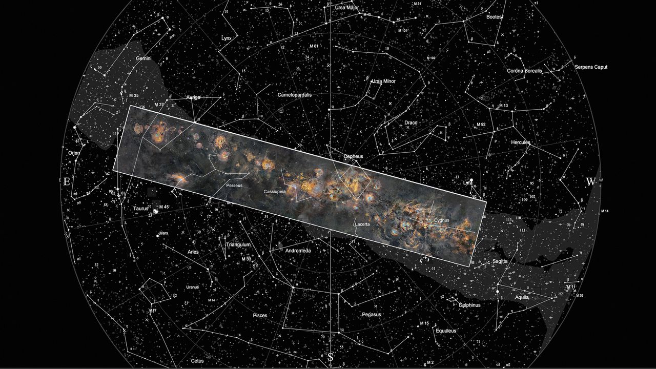 Here's a look at the orientation of the Milky Way mosaic.