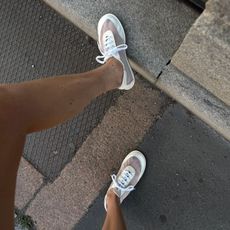 An image of @annabelrosendahl wearing one of the biggest underrated trainer brands. 