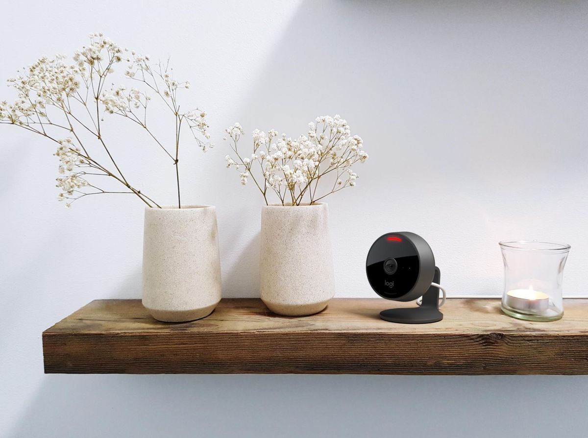 Logitech Circle View Camera on a shelf