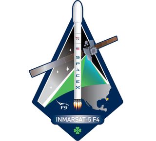 SpaceX's mission emblem for the Falcon 9 rocket launching the Inmarsat-5 F4 satellite on May 15, 2017.