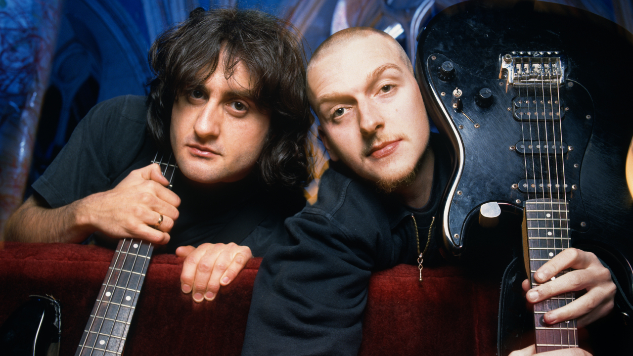 Justin Broadrick and G.C. Green of Godflesh in 1994