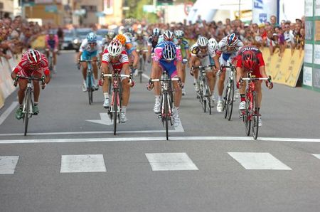 It was a close sprint between Gavazzi and Santambrogio.