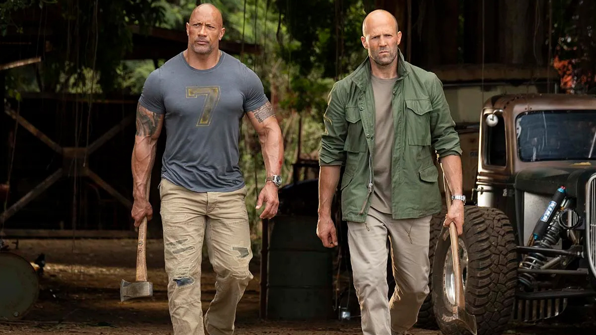 Dwayne Johnson and Jason Statham in 'Hobbs &amp;amp; Shaw'.