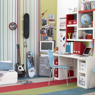 versatile childrens room with modular furniture