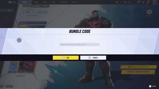 Entering a Bundle Code in Marvel Rivals