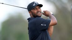 Harold Varner III takes a shot at the LIV Golf Team Championship