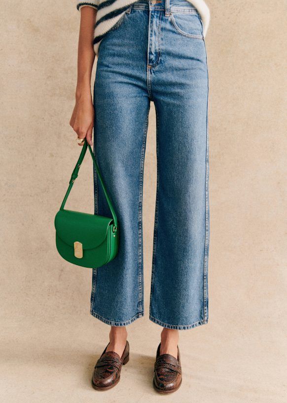 Le Crop - Denim Blue - Organic Cotton - Organic Textile - Sézane