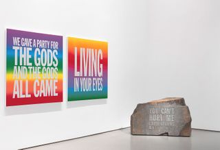 view of the John Giorno exhibition ‘DO THE UNDONE’ at Sperone Westwater New York