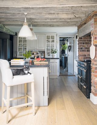 Country kitchen in 16th-century oak-frame home