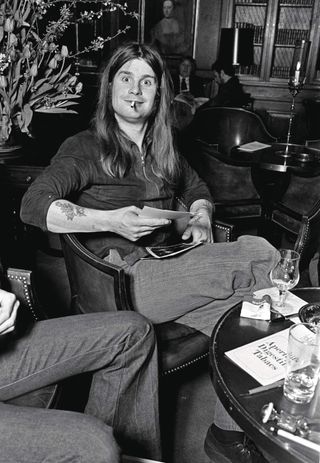 Ozzy Osbourne in the bar of Plaza Hotel, Copenhagen, circa 1974