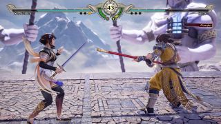 A screenshot of Soul Calibur 6, one of the best fighting games.